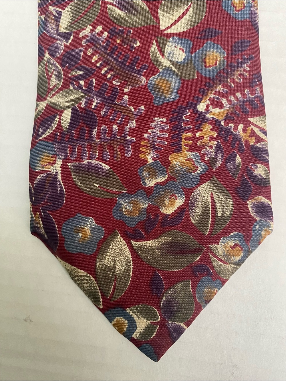 Dior Vintage Christian Dior Monsieur Silk Tie Burgundy Floral - Picture 12 of 15